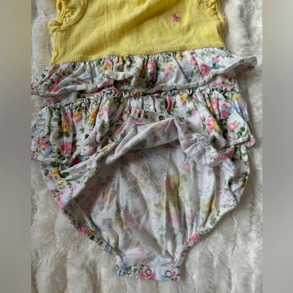 Ralph Lauren Yellow Floral Baby Bubble
